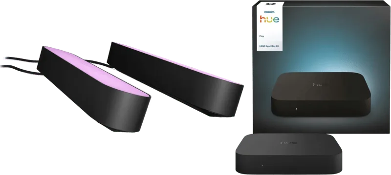 Play Lichtbalk Zwart Duo Pack + HDMI Sync Box 4K by Philips Hue – product photo