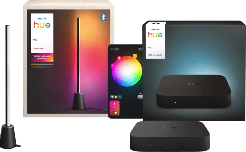 Play Vloerlamp + HDMI Sync Box 4K van Philips Hue – productfoto