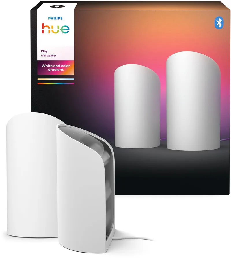 Play wall washer tafellamp 2-pack van Philips Hue in Wit – productfoto 1 van 3