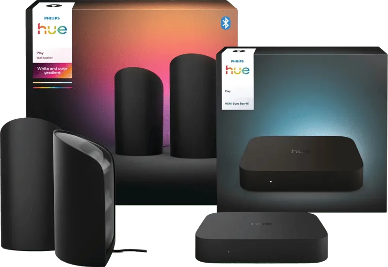 Play Wall Washer Zwart Duo Pack + HDMI Sync Box 4K by Philips Hue – product photo