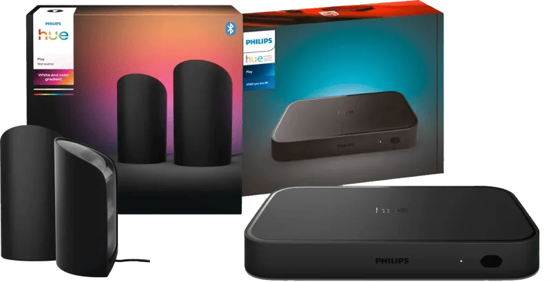 Play Wall Washer Zwart -Duo Pack + HDMI Sync Box 8K van Philips Hue – productfoto