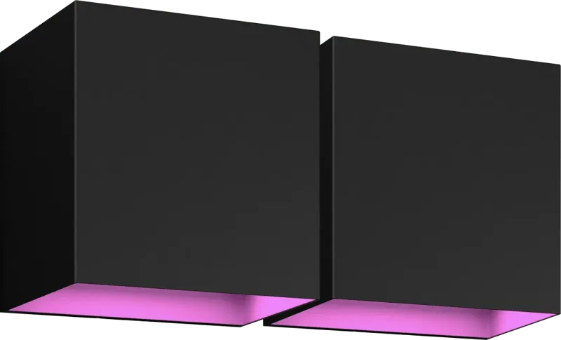 Resonate Downward White and Color - zwart 2-pack van Philips Hue – productfoto