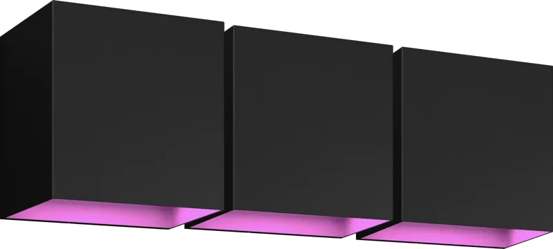 Resonate Downward White and Color - zwart 3-pack van Philips Hue – productfoto