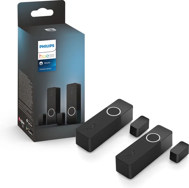 Secure contactsensor - 2-pack van Philips Hue in Zwart – productfoto