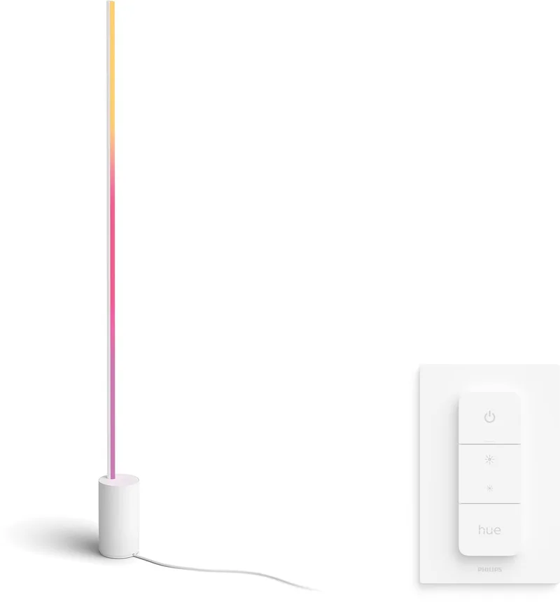 Signe Vloerlamp (Wit) - Wit en Gekleurd Licht - Incl. Hue Dimmer Switch - Hue White and Color Ambiance de Philips Hue en Blanc – photo produit