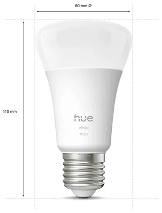 Slimme LED A60 lamp, Warm Wit Licht, E27 Fitting, 2-pack by Philips Hue – product photo 2 of 2