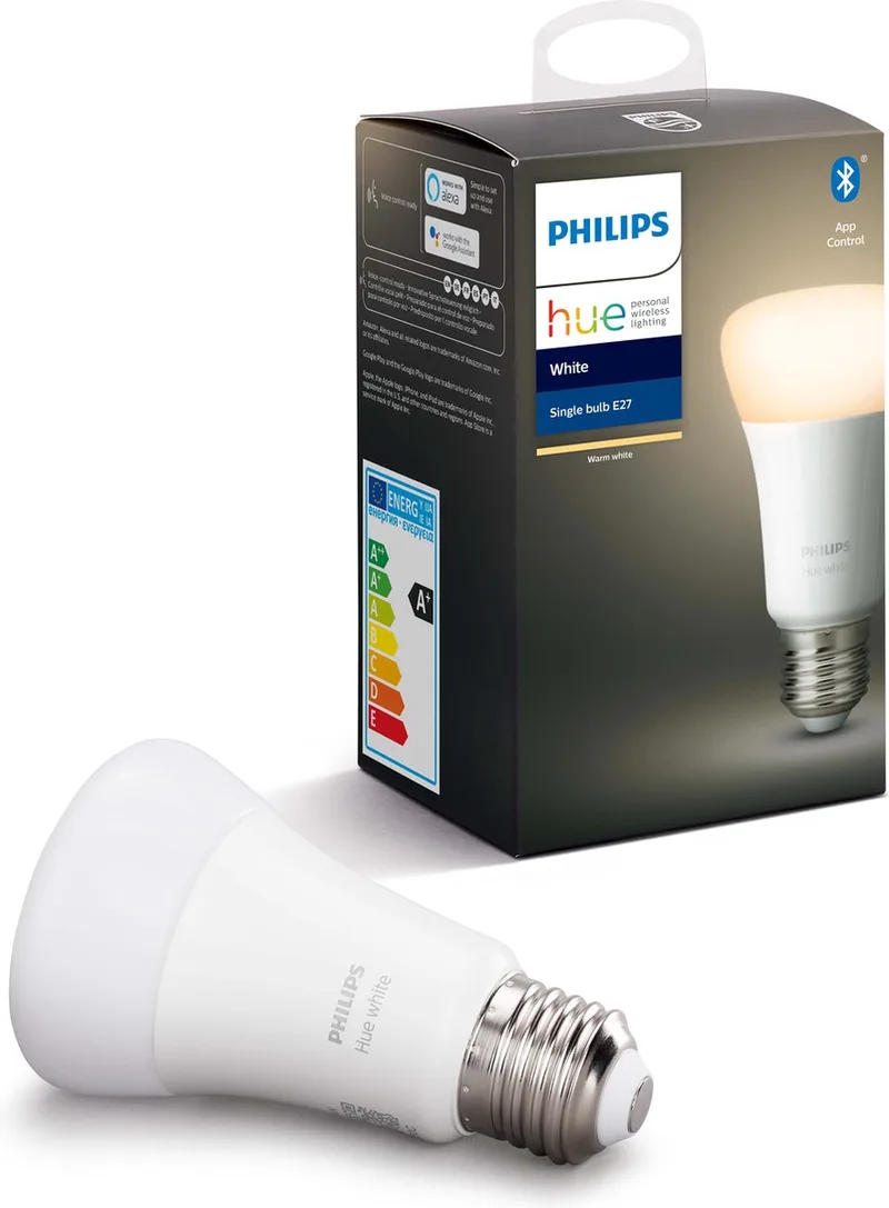 Slimme Lichtbron E27 - White - 9W - Bluetooth van Philips Hue – productfoto
