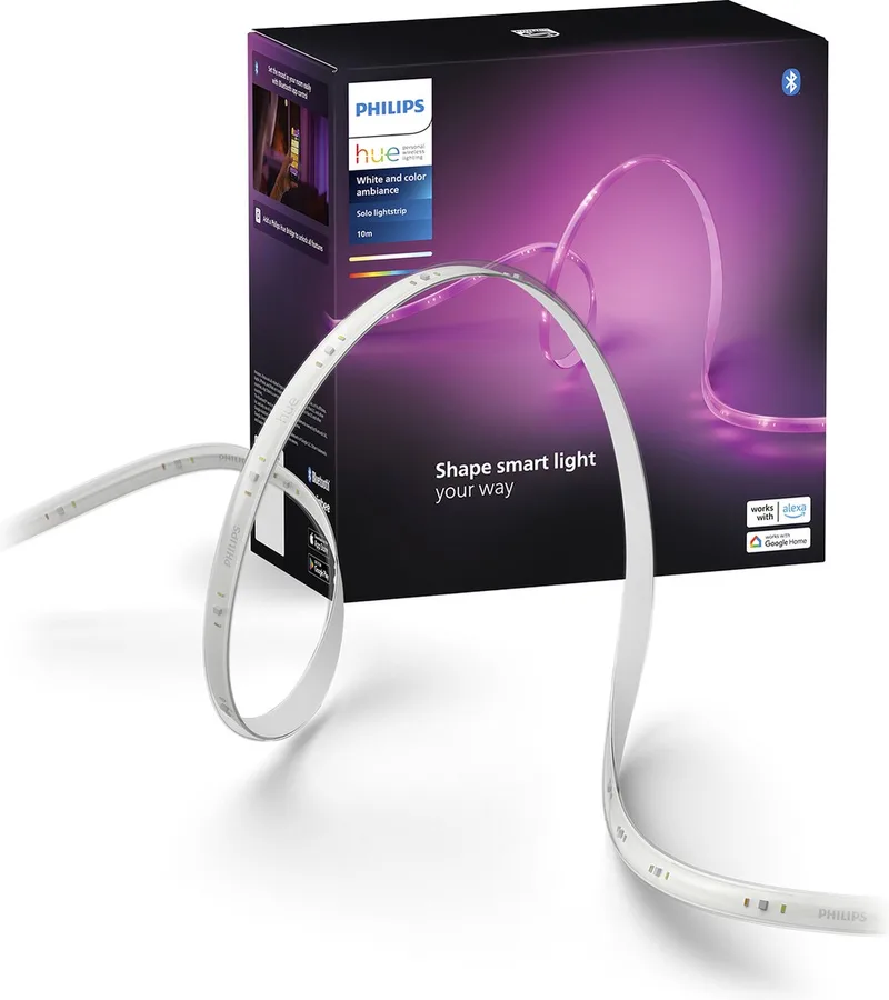 Solo led strip - en gekleurd licht - 10m van Philips Hue in Wit – productfoto 1 van 4