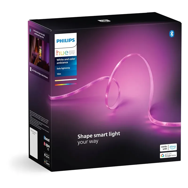 Solo led strip - en gekleurd licht - 10m van Philips Hue in Wit – productfoto 4 van 4