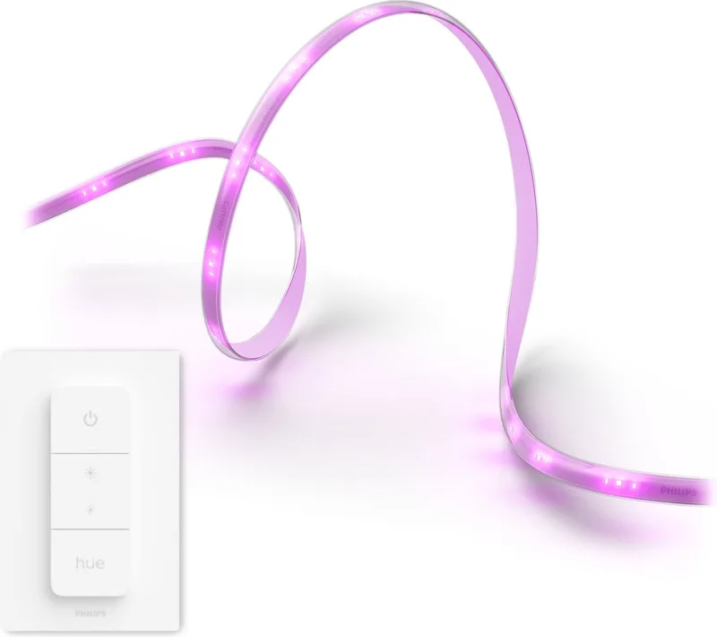 Solo Lightstrip 10 Meter LED Strip en Gekleurd Licht - Incl. 1 Hue Dimmer Switch, Hue White and Color Ambiance van Philips Hue in Wit – productfoto