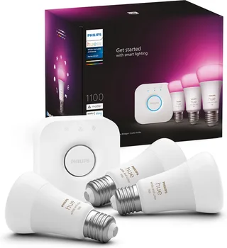 starterkit - en gekleurd - 3 lampen - E27 - 1100lm de Philips Hue en Blanc – photo produit 1 sur 3