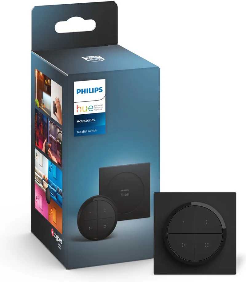 Tap dial switch - draaischakelaar van Philips Hue in Zwart – productfoto 1 van 5