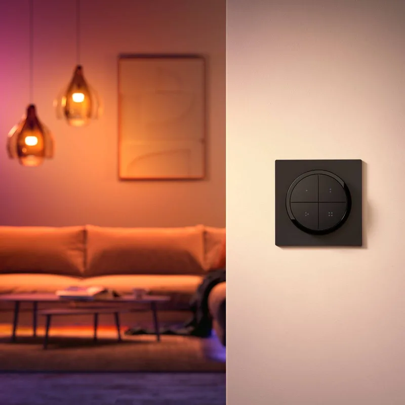 Tap dial switch - draaischakelaar van Philips Hue in Zwart – productfoto 3 van 5
