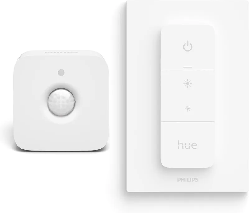 Voordeelbundel met 1 Hue Dimmer Switch en 1 Hue Bewegingssensor voor Binnen - Hue Accessoires van Philips Hue in Wit – productfoto