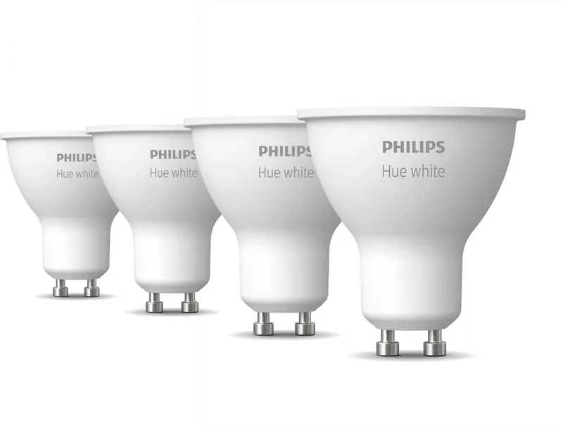 Voordeelpakket - GU10 - met 4 Spotjes - Warmwit Licht - Hue White van Philips Hue – productfoto