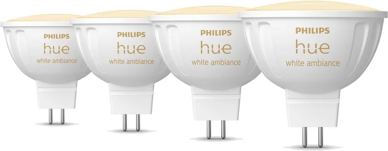 Voordeelverpakking - GU5.3 - met 4 Spotjes (MR16) - 12V - Warm tot Koelwit Licht - Hue White Ambiance van Philips Hue – productfoto