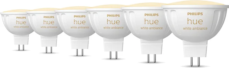 Voordeelverpakking - GU5.3 - met 6 Spotjes (MR16) - 12V - Warm tot Koelwit Licht - Hue White Ambiance van Philips Hue – productfoto