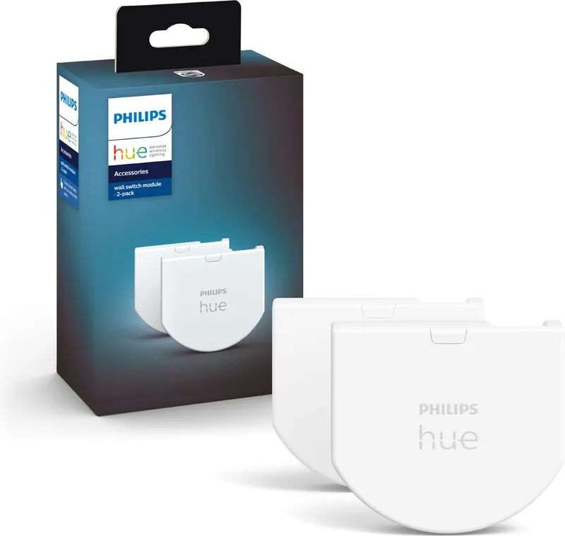 wall switch module slimme verlichting accessoire - 2 stuks van Philips Hue in Wit – productfoto 1 van 5