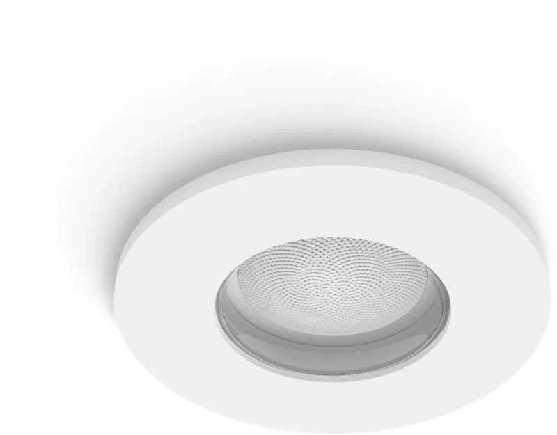 Xamento - LED inbouwspot - badkamerverlichting - GU10 fitting - bevat 1 inbouwspot incl. lamp - aanpasbaar wit en gekleurd licht - wit - IP44: spatwaterdicht - Ø 930mm - slimme verlichting de Philips Hue en Blanc – photo produit