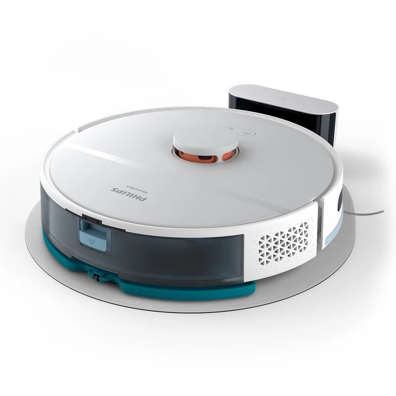 HomeRun 2000-serie Robotstofzuiger Met Dweilfunctie – XU2000/25 – 6000 Pa Sterke Zuigkracht – Slimme Navigatie fra Philips i Hvid – produktbillede