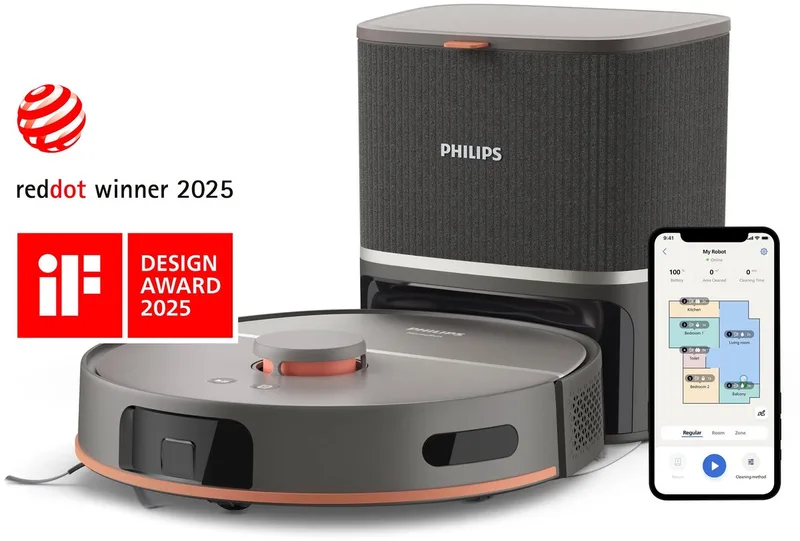 XU5100/10 - Robotstofzuiger - Automatisch Opruimen - Laser LDS - 10000 Pa von Philips in Grau – Produktfoto