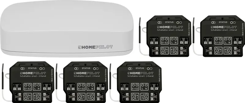 15001001+11941002 HOMEPILOT 2-Kanal Funk Starterkit Beleuchtung van Rademacher – productfoto