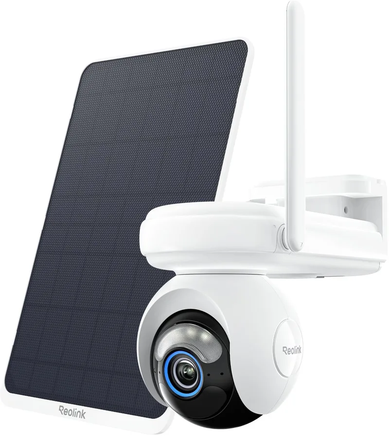 Altas Go PT - 4G LTE Draadloze Buitencamera - 2K ColorX Nachtzicht - 360° 24/7 Opname - Slimme Detectie - Met Zonnepaneel 12W van Reolink in Wit – productfoto