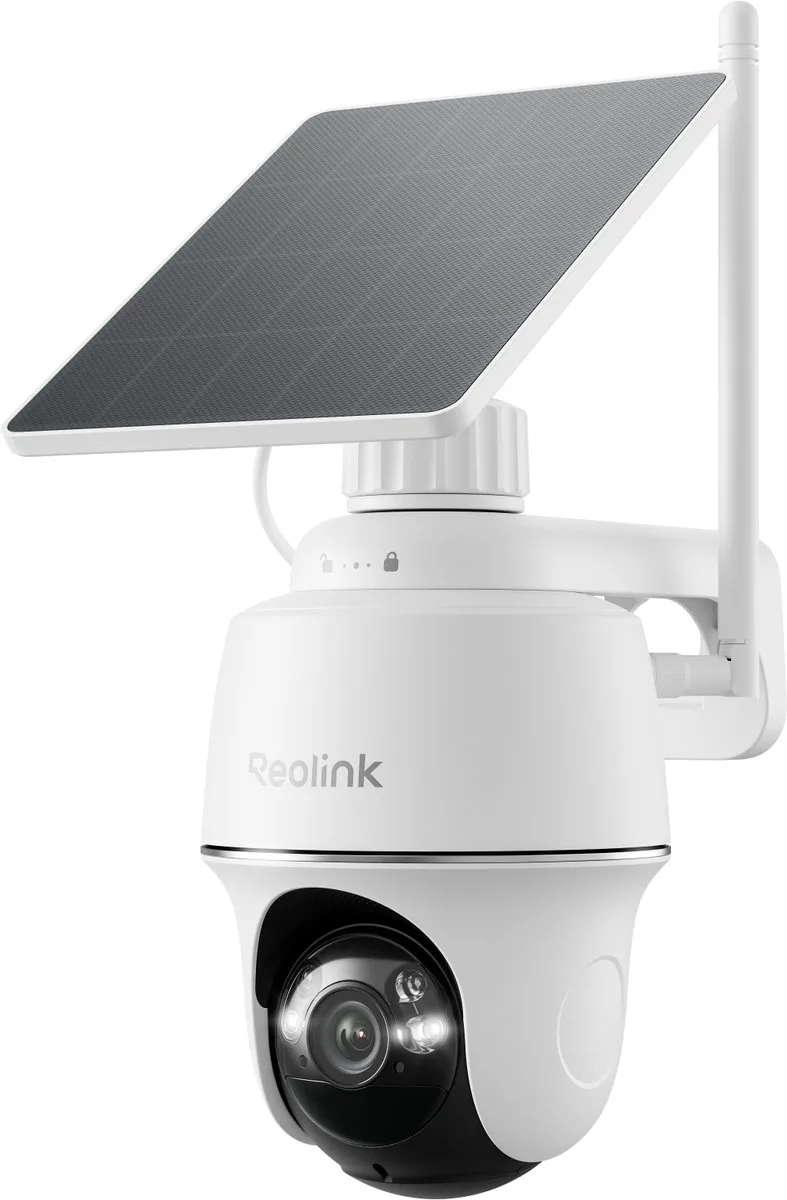 Argus PT - 5MP Draadloze 360° PT-buitencamera - Pan/Tilt - Zonne-energie - Dual-Band WiFi - Kleuren Nachtzicht - Met Zonnepaneel de Reolink en Blanc – photo produit