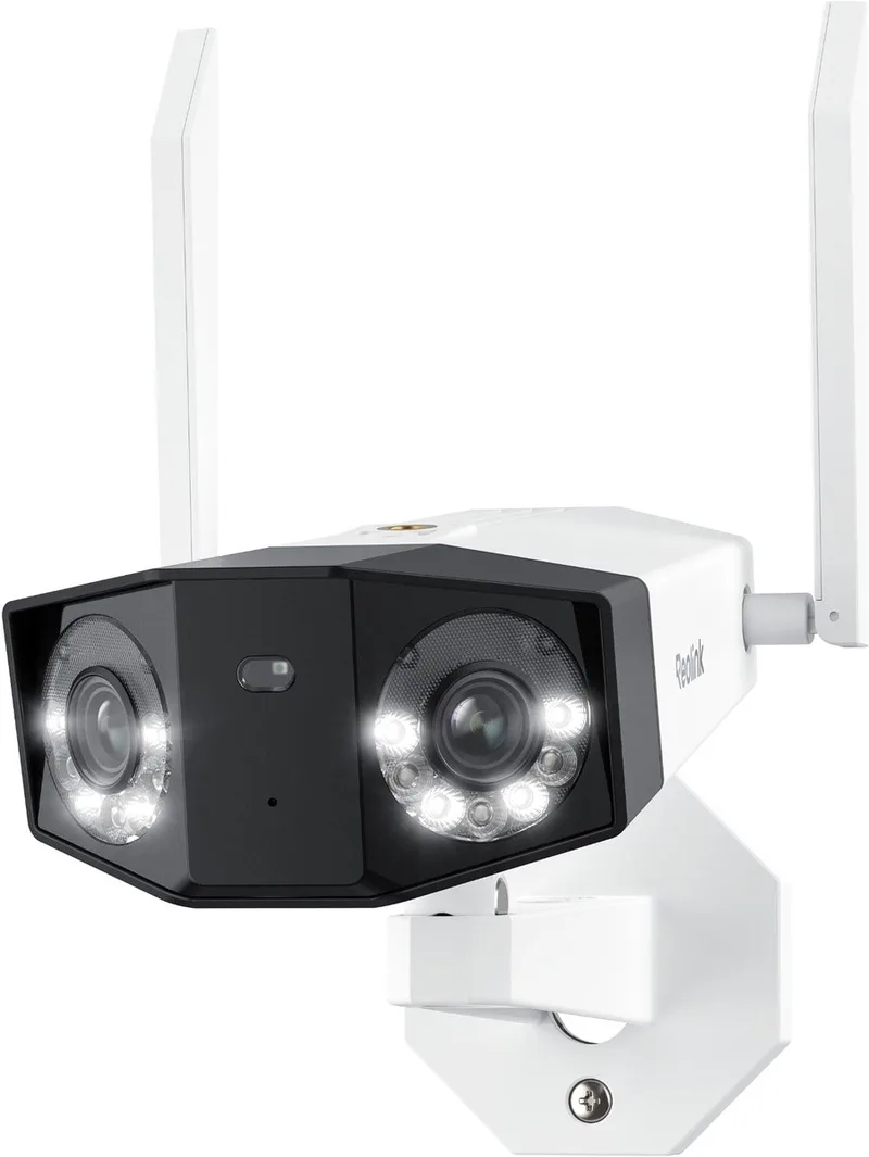 Duo 2 WiFi - 4K Draadloze Buitencamera - 180° Panoramisch Zicht - Slimme Detectie Personen/Voertuigen/Dieren fra Reolink i Hvid – produktbillede