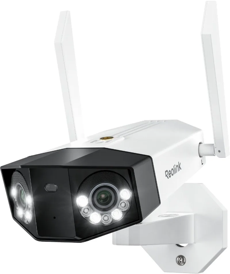 Duo 3 WiFi - 16MP WiFi 6 Buitencamera - 180° Gezichtsveld - Bewegingstracking - Kleuren Nachtzicht - IP67 Weerbestendig van Reolink in Wit – productfoto