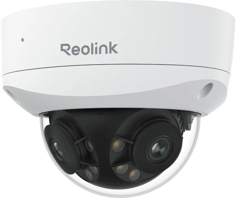Duo 3V PoE - 16MP UHD Dubbele-lens PoE-buitencamera - Bewegingsvolging & 180° Panorama - IK10 - Kleuren Nachtzicht de Reolink en Blanc – photo produit