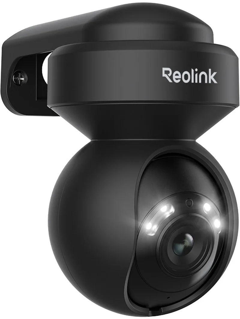 E1 Outdoor - PTZ WiFi-buitencamera - 2K 5MP - Personen- & voertuigdetectie - Automatische tracking - LED-schijnwerper by Reolink in Black – product photo