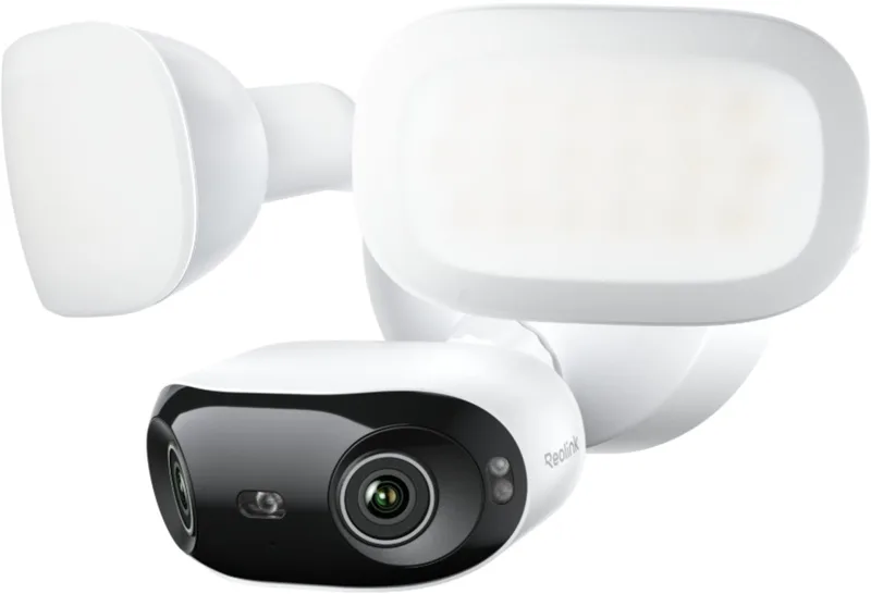 Elite Floodlight WiFi - 4K 8MP Bedrade Panoramische Camera - 180° Gezichtsveld - 3000 Lumen Instelbaar - AI Video Zoeken - Dual-Band WiFi 6 - 24/7 Opname - Geen Abonnementskosten van Reolink in Wit – productfoto