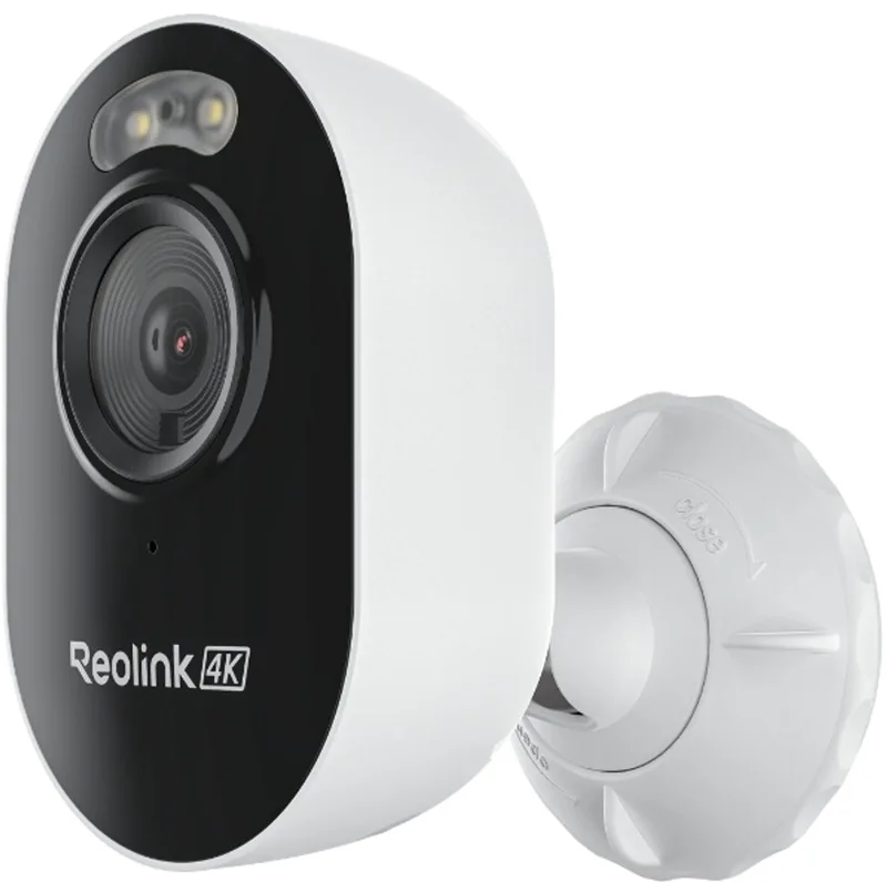 Lumus Pro - 4K WiFi 6 Plug-in Buitencamera - Slimme Personen-/Voertuig-/Dierdetectie - Spotlicht Kleuren Nachtzicht - 24/7 Opname - Geen Abonnementskosten - Weerbestendig van Reolink in Wit – productfoto