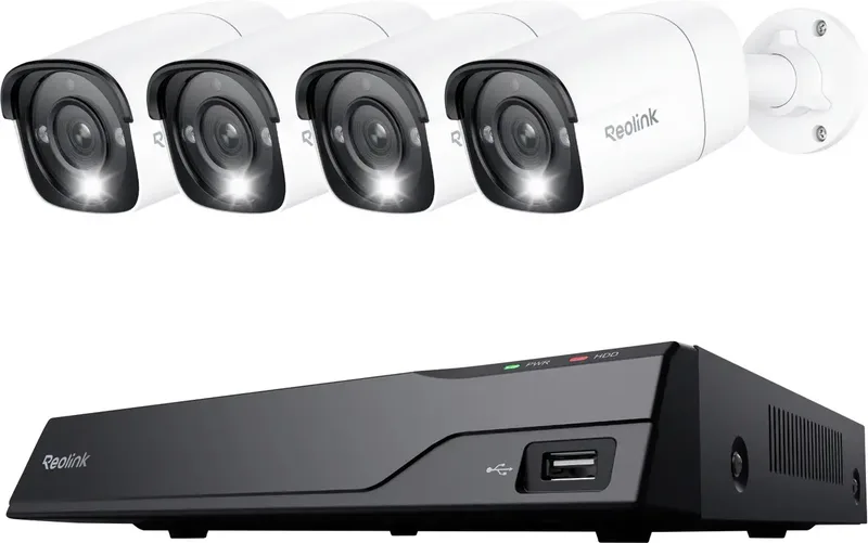 NVS8-12MB4 LAN IP-Überwachungskamera-Set 8-Kanal mit 4 Kameras 4512 x 2512 Pixel från Reolink – produktbild