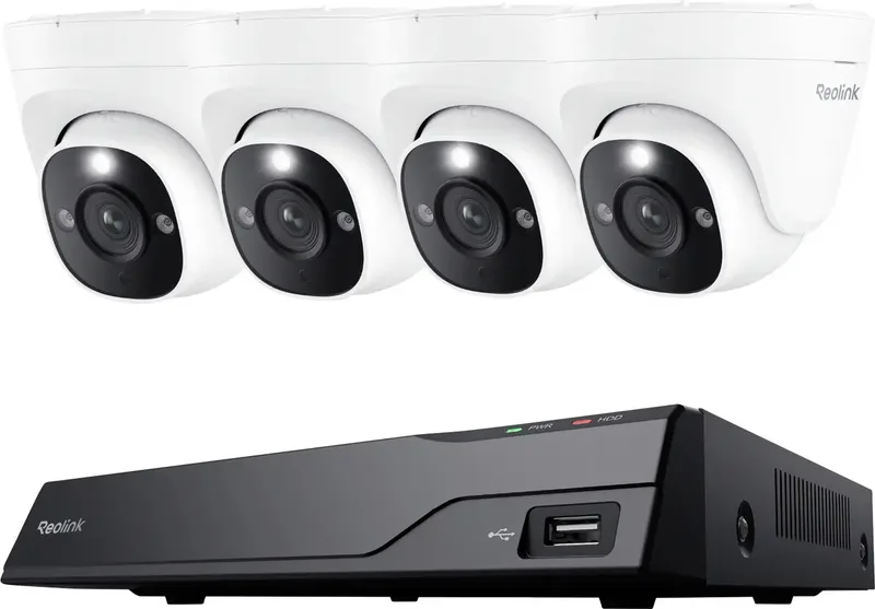 PS4KD01-8 NVS8-8MD4 LAN IP-Überwachungskamera-Set 8-Kanal mit 4 Kameras 3840 x 2160 Pixel från Reolink – produktbild