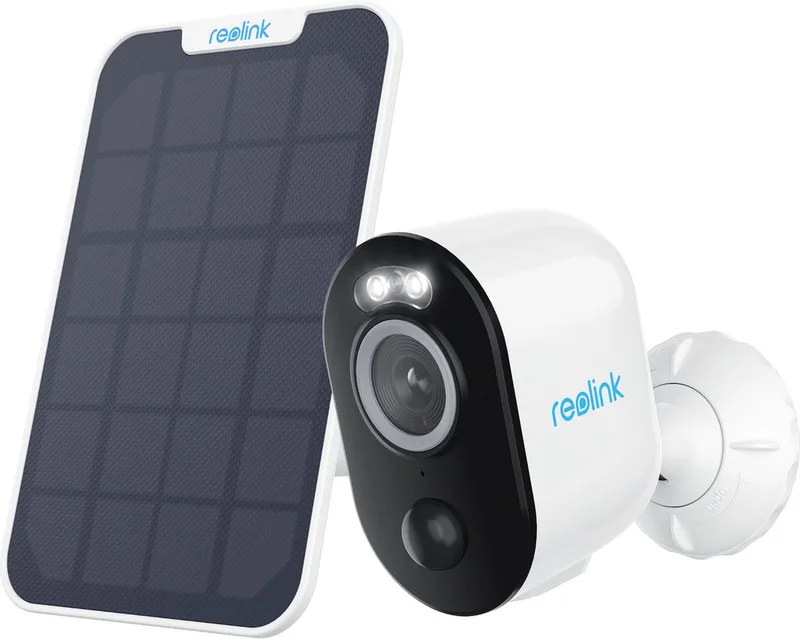Reolink 2K 5MP Beveiligingscamera met Zonnepaneel, Batterijen Draadloos, Kleuren Nachtzicht, Alarm Persoon/Voertuig/Huisdier, Geen maandbijdragen van Reolink in Wit – productfoto
