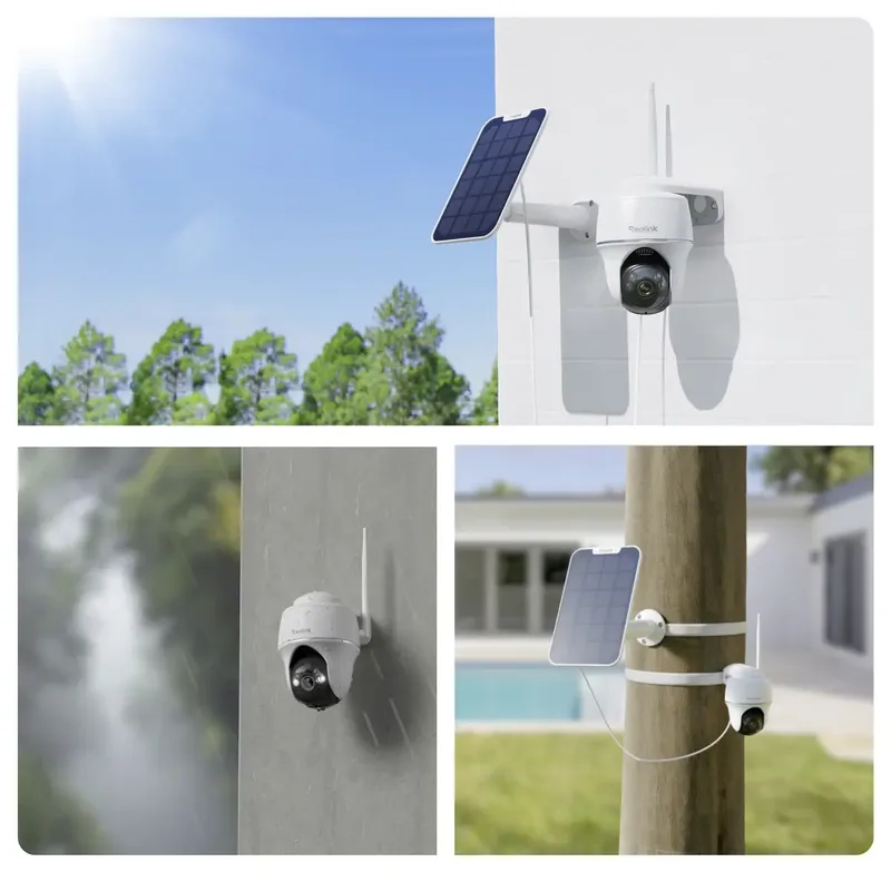 Reolink 2K Beveiligingscamera buiten op batterij, Draadloos wifi, Pan- en kantelfunctie, Detectie van personen/voertuigen/dieren, Nachtzicht in kleur by Reolink in White – product photo 2 of 2