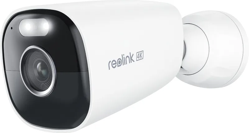 Reolink 4K beveiligingscamera buiten op batterij, Draadloos wifi, Slimme detectie, Eenvoudige en flexibele installatie van Reolink in Wit – productfoto