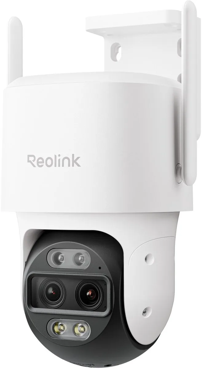 Reolink 4K Dual-lens Buitencamera - 2,4/5 GHz wifi - Automatische Zoom & Tracking - Pan & tilt - AI-video Zoeken - TrackMix Series W760 fra Reolink i Hvid – produktbillede