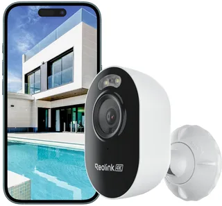 Reolink 4K Wi-Fi 6 Buiten Beveiligingscamera - Slimme Detectie - Nachtzicht Met Schijnwerper - Sirene - Lumus Series E450 van Reolink in Zwart, Wit – productfoto 1 van 2