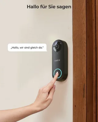 Smart Home Türklingel Video Doorbell Kamera PoE-Version 5MP (Außenbereich, Innenbereich, Gegensprechfunktion,180° Ultraweitwinkel,Personenerkennung,IP65) von Reolink in Schwarz – Produktfoto 2 von 5