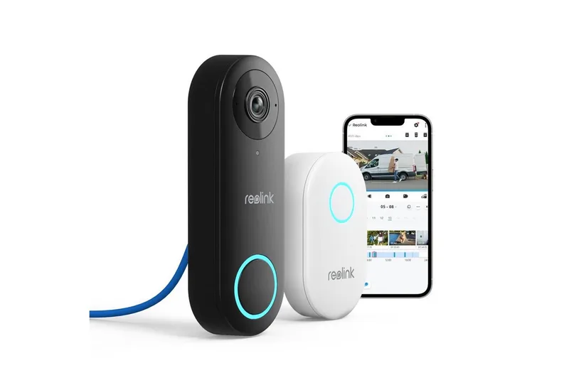 Smart Home Türklingel Video Doorbell Kamera PoE-Version 5MP (Außenbereich, Innenbereich, Gegensprechfunktion,180° Ultraweitwinkel,Personenerkennung,IP65) von Reolink in Schwarz – Produktfoto 1 von 5