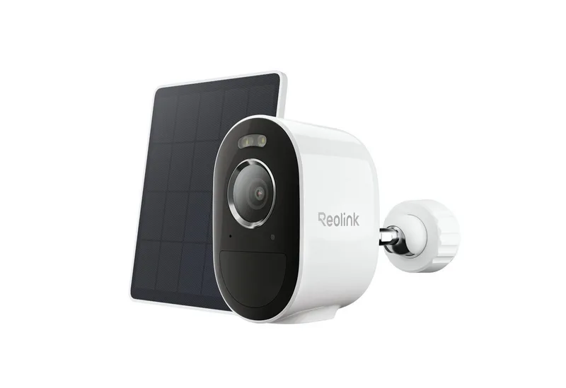 Überwachungskamera 5MP Argus 3 Pro mit Solar Panel Lite, Solar Akku Kabellose WLAN Kamera (AuBenbereich, 3K 5MP, 2-Wege-Audio, Spotlight Farbige Nachtsicht, ohne Abonnement) van Reolink in Wit – productfoto