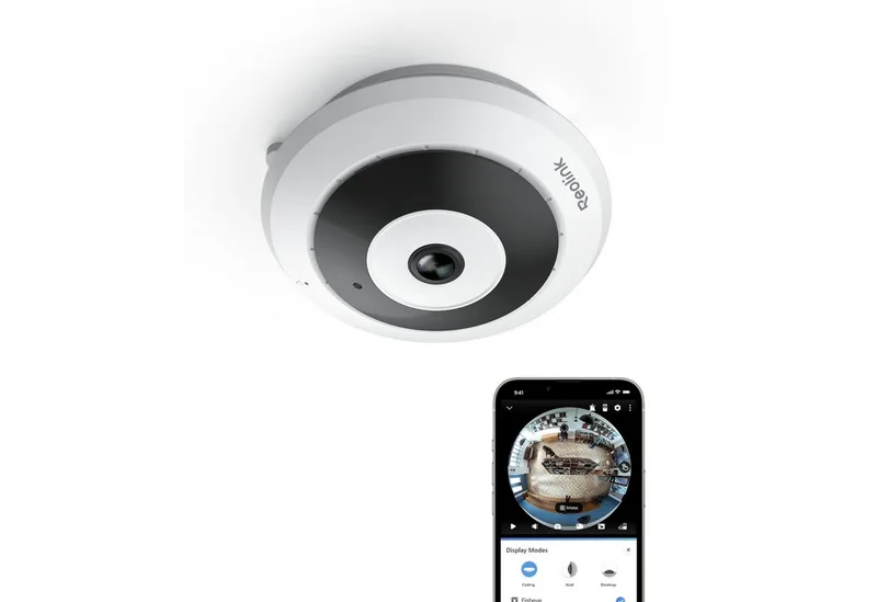 Überwachungskamera 6MP 360° Panorama WLAN Fisheye-Kamera (Innenbereich, Bewegungserkennung,Personenerkennung,2-Wege-Audio) van Reolink in Wit – productfoto