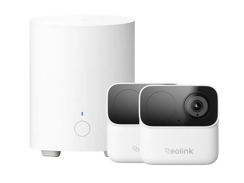 Überwachungskamera Argus MagiCam mit Home Hub Mini Überwachungssystem (AuBenbereich, Innenbereich, 2-tlg., 2MP Akku Kamera, 2,4/5 GHz Dualband-WLAN, ohne Abonnement) von Reolink – Produktfoto