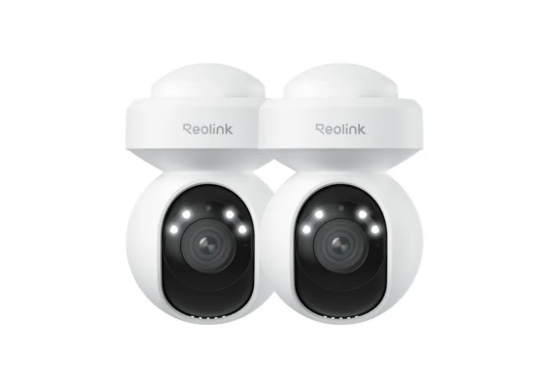 Überwachungskamera E1 Outdoor 5MP PTZ 2.4/5G WLAN IP (Außenbereich, 2-tlg., Personen- & Autoerkennung,Farbige Nachtsicht,Auto-Tracking Zoom) by Reolink in White – product photo