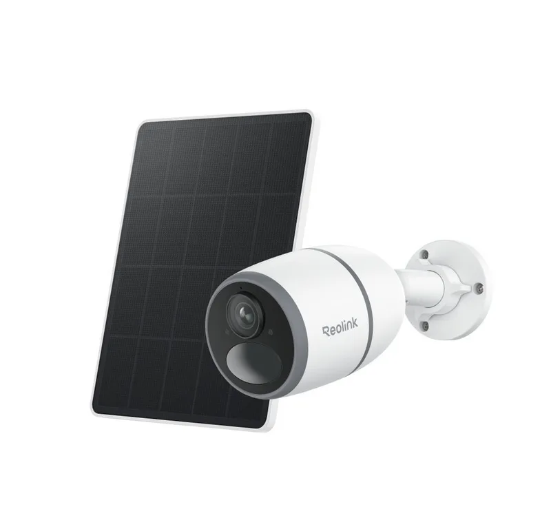 Überwachungskamera Go Plus +SP 2K LTE Akku 3G/4G (Außenbereich, Human-/Autoerkennung,SIM-Kartenslot,IR-Nachtsicht,Cloud/SD Speicherung) von Reolink in Weiß – Produktfoto