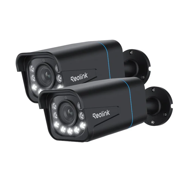 Überwachungskamera RLC-810A (Außenbereich, Innenbereich, 2-tlg., Personen-/Fahrzeugerkennung, Smart Home, IR Nachtsicht,8MP,4K) von Reolink in Schwarz – Produktfoto