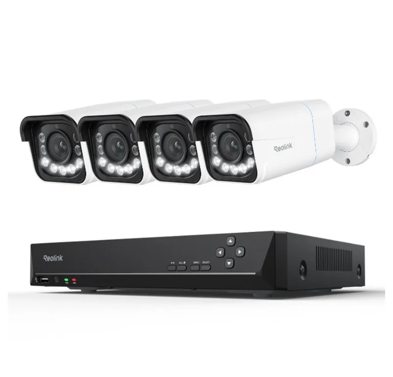Überwachungskamera RLK8-811B4-A 8MP PoE (Innenbereich, Außenbereich, 5X optischem Zoom,Spotlights,24/7 Aufnahme,Personen &Fahrzeugerkennung) van Reolink in Wit – productfoto